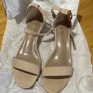 Nude Suede Heels Size 7.5